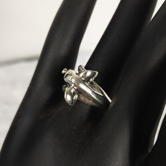 New Elephant Wrap Around Bronze Silver Ring - Picture 3 of 5